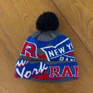 Authentic Reebok New York Rangers Hockey Snow Hat/Bobble Hat with Pom Pom
